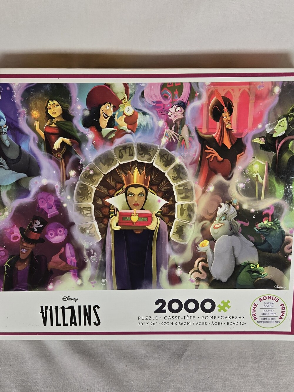 Disney Villians Puzzle 2000 Piece With Poster by Ceaco Complete In Box